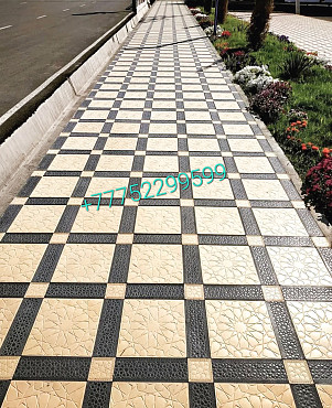 Брусчатка мрамор из бетона (евробрусчатка), тротуарная плитка. Алматы