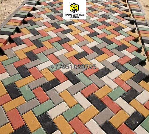 Брусчатка прессованная-Вибропрессованная брусчатка-Тротуарная плитка Алматы