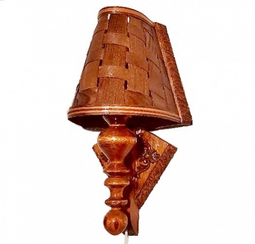 Бра светильник настенный из дерева Кызылорда