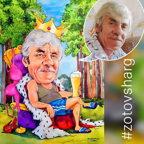 Шарж по фото подарок БОМБА не ИИ живая работа zotovsharg Усть-Каменогорск