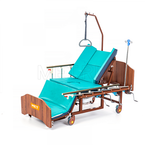Медицинская кровать для ухода за лежачими больными с переворотом, туалетом и матрасом МЕТ REMEKS. Костанай