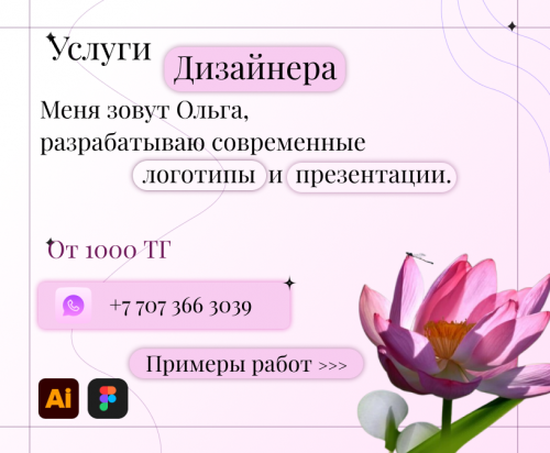 Услуги Дизайнера. Логотипы. Презентация. Алматы