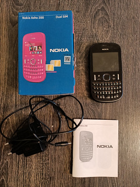Сотовый телефон Nokia Asha 200 RM-761на 2 сим карты. Торг Караганда